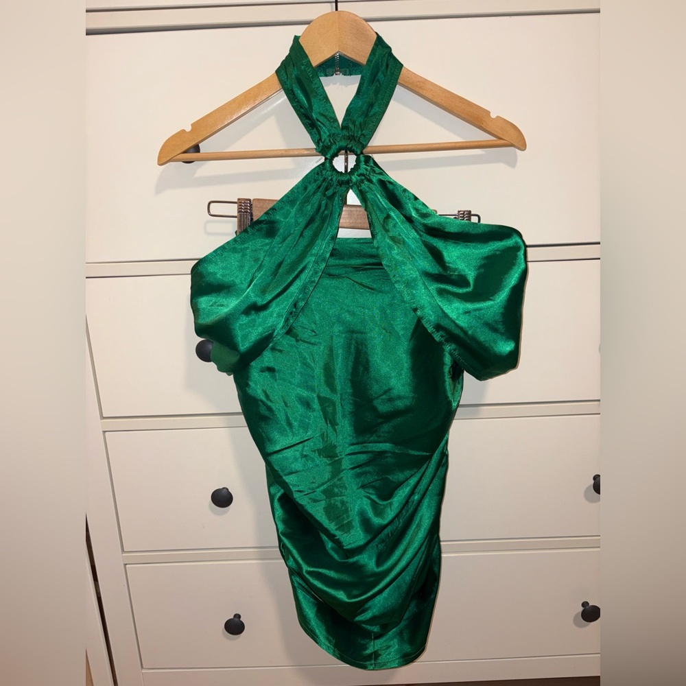 PrettyLittleThing Emerald Mini Dress NWT
